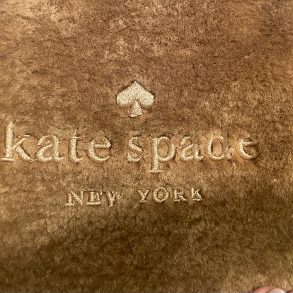 Kate Spade Unique Brown Teddy Shoulder Bag with Removable Strap - Picture 4 of 11